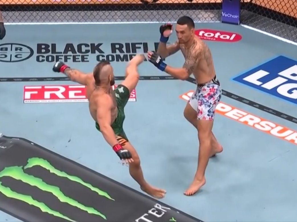 Conor McGregor's failed kick at UFC 329